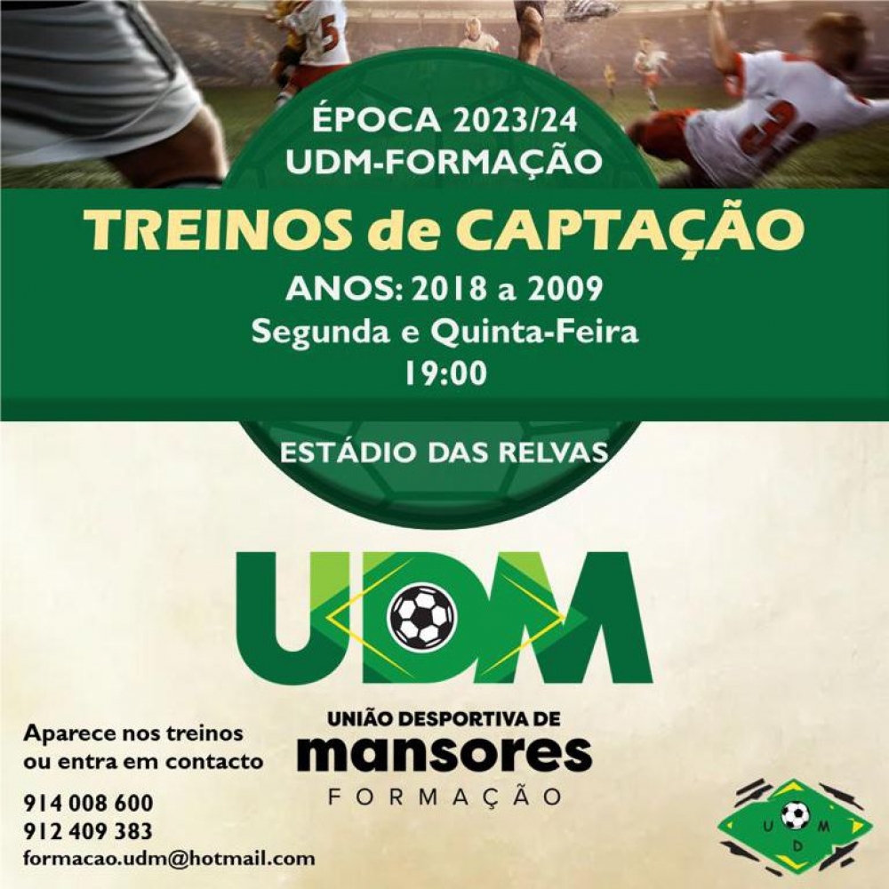 Treinos Captação - União Desportiva de Mansores